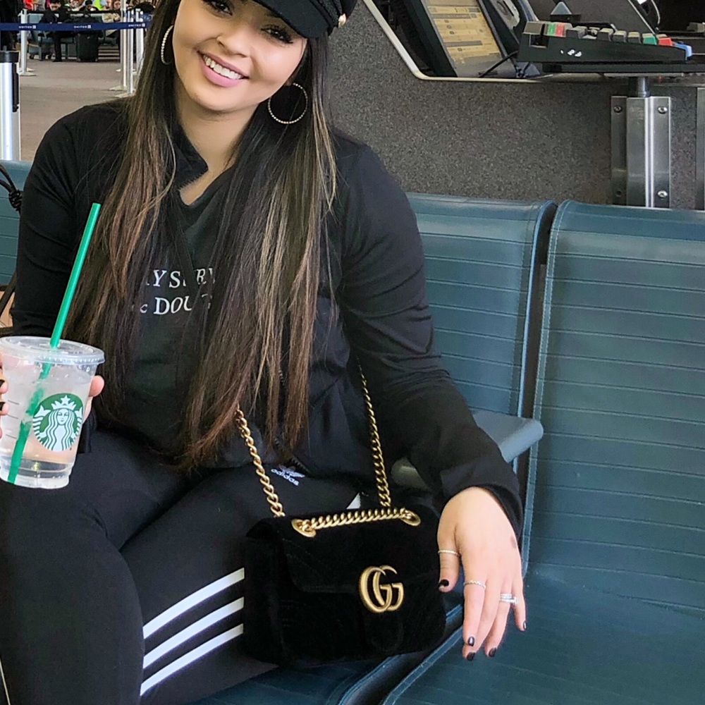 Black velvet Gucci marmont